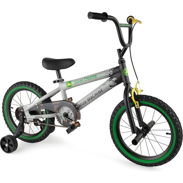 John Deere 16''/40cm Mud Machine Childrens Bicycle/Bike w/Training Wheels 4y+
