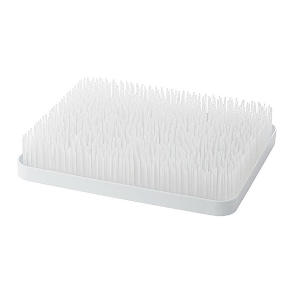 Boon Lawn Multi Purpose Countertop Bench Bristles Dish Drying Rack - White