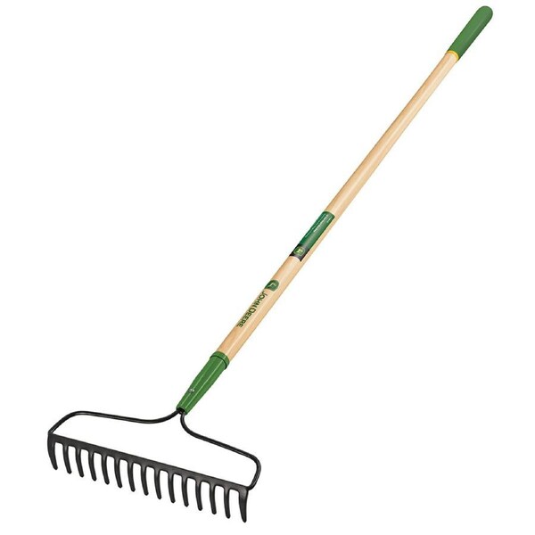 Truper Tools John Deere 15 Tine Forged Bow Rake Ash Handle 22.86 cm/9'' Grip