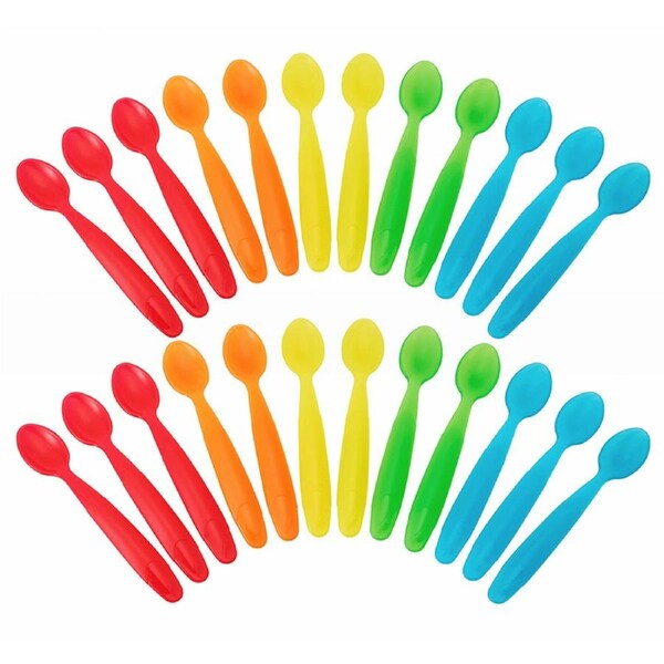 24pc The First Years Take & Toss Baby/Infant Cuttlery Easy Grip Spoons 4m+