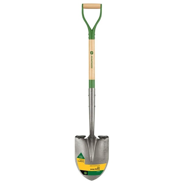 Truper Tools John Deere Steel/Hardwood Round-Point Shovel w/Steel D-Handle