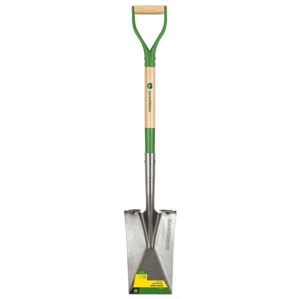 Truper Tools John Deere Garden Steel Spade w/ Extended Steps And D-Handle