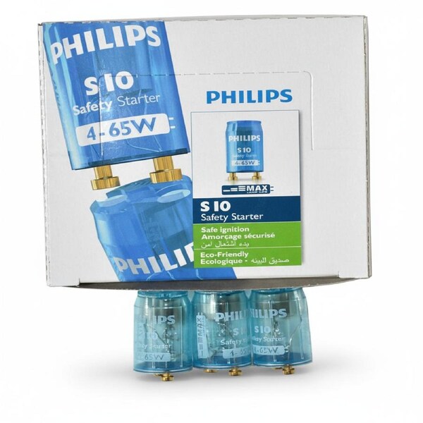 Philips S10 Safety Starters for Fluorescent Lamps Lights - 4 Boxes of 25