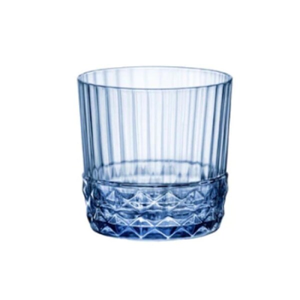 6 x Bormioli Rocco America’20s Rocks 300ml Sapphire Blue