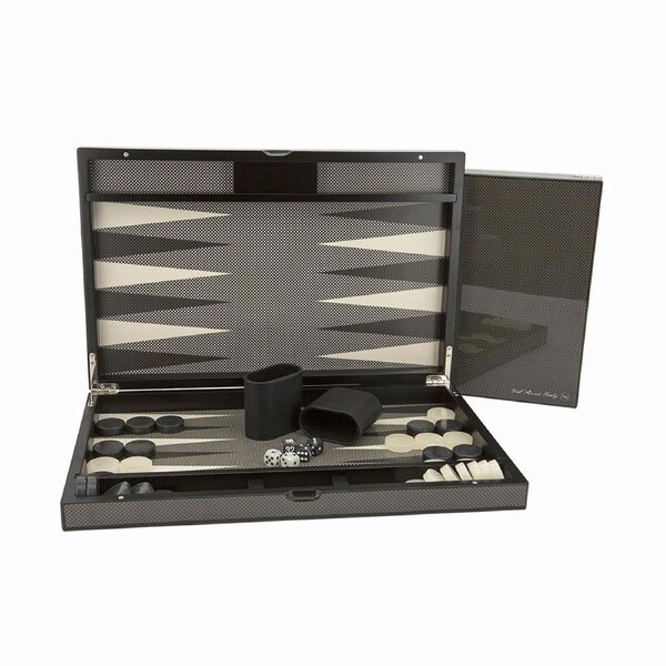 Dal Rossi Carbon Fibre Finish 18'' Backgammon Set