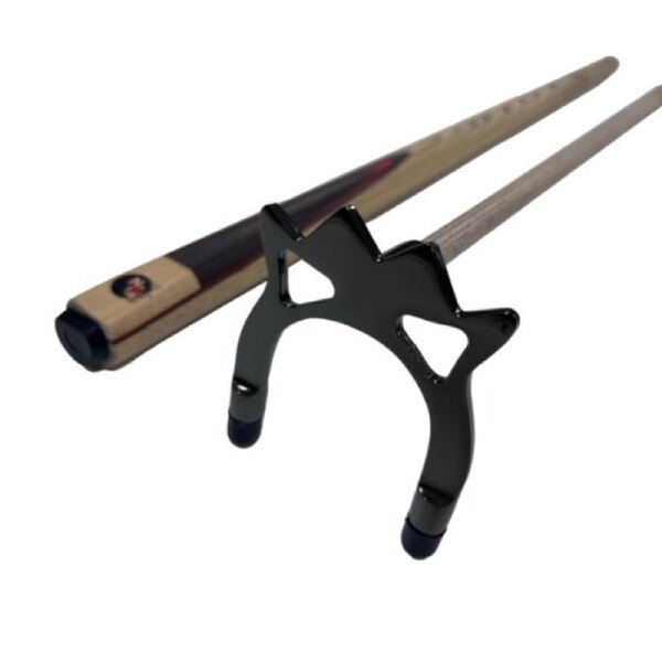 FULL ASH With Red Wood Flame Pool Snooker Billiard Cue SPIDER, 1 x BLACK Chrome Spider