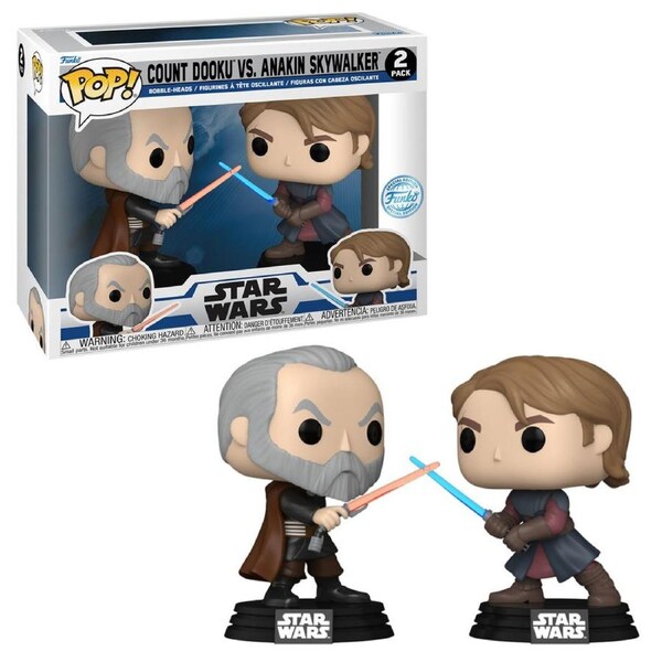 Star Wars The Clone Wars Anakin SKywalker Vs Count Dooku 2-Pack Funko Pop! Vinyl