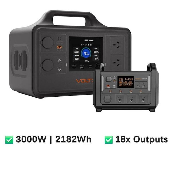 VoltX 1800W + 1200W Power Station Bundle – Maximum Backup Power for RV, Camping & Emergencies