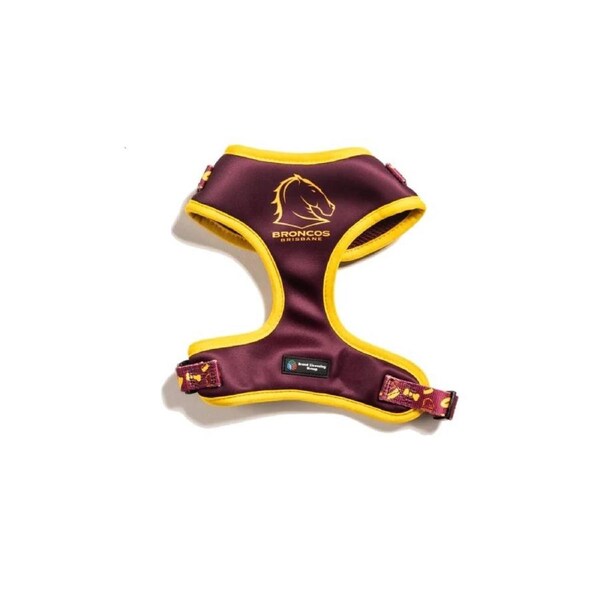 NRL Brisbane Broncos X-Small Dog Harness 29cm to 36cm Neck