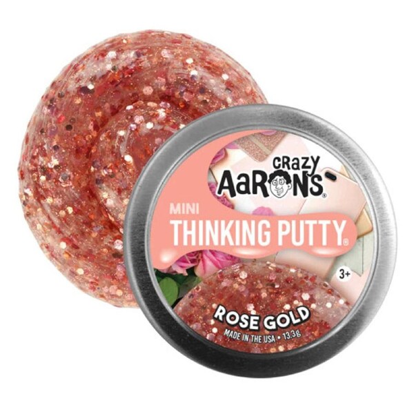 Crazy Aaron's 2 inch Star Effects Mini Thinking Putty Rose Gold