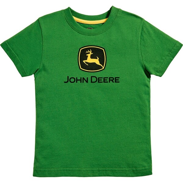John Deere Logo Themed 100% Cotton T-Shirt/Tee Kids/Childrens Size 6 Green