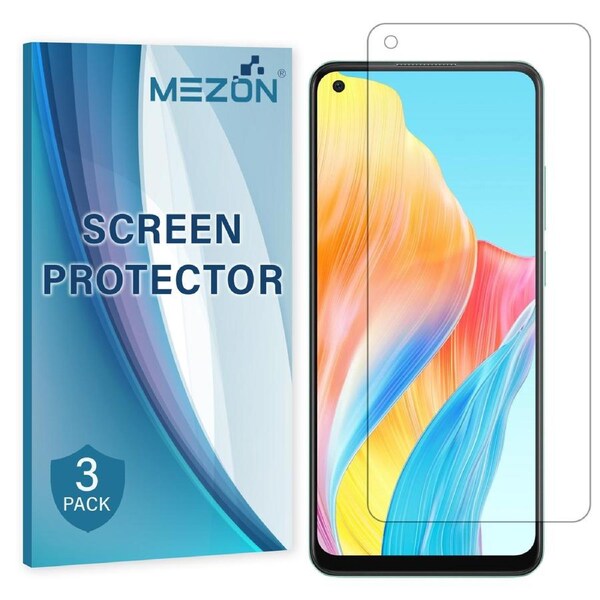 [3 Pack] OPPO A78 4G Anti-Glare Matte Screen Protector Film by MEZON – Case Friendly, Shock Absorption (OPPO A78 4G, Matte)