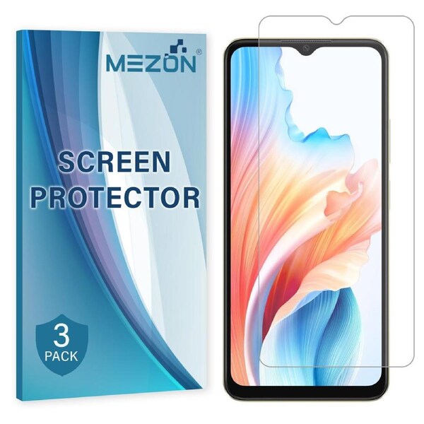 [3 Pack] OPPO A38 4G Anti-Glare Matte Screen Protector Film by MEZON – Case Friendly, Shock Absorption (OPPO A38 4G, Matte) – FREE EXPRESS