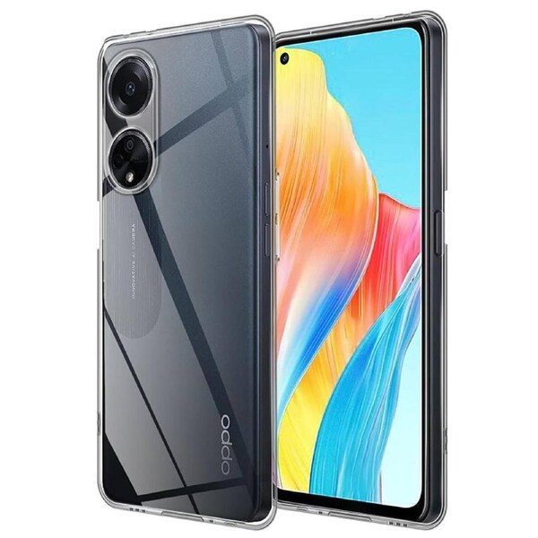 OPPO A78 4G Ultra Slim Crystal Clear Premium TPU Gel Back Case by MEZON – Shock Absorption, Wireless Charging Compatible (OPPO A78 4G, Gel)