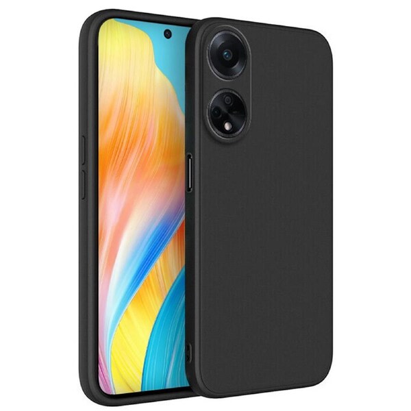 OPPO A98 5G Ultra Slim Black Premium TPU Gel Back Case by MEZON – Shock Absorption (OPPO A98 5G, Gel Black)