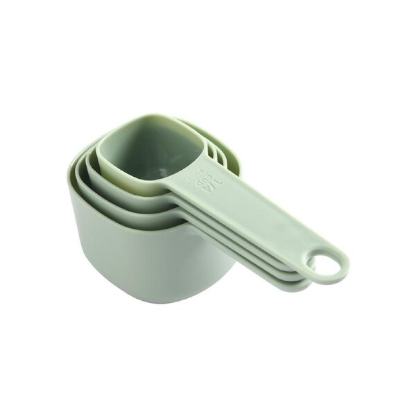 Gourmet Kitchen Modern Nesting Measuring Cup Set Sage 4pc 16.6x7.6x7.5cm