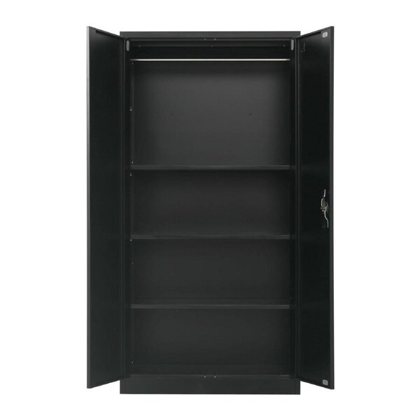 Two-Door Metal Cabinet Shelf Storage for Home Office Gym