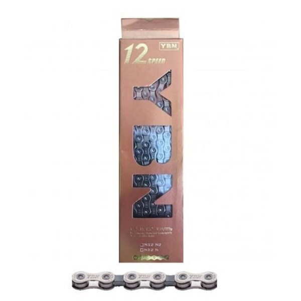 Yaban Chain - 12 Speed - S2 - 1/2 X 11/128 X 126L - Solid Pin & Plate - 5.25mm - Silver/Grey