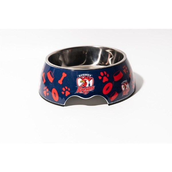 NRL Pet Bowl - Sydney Roosters - Food Water - Dog Cat