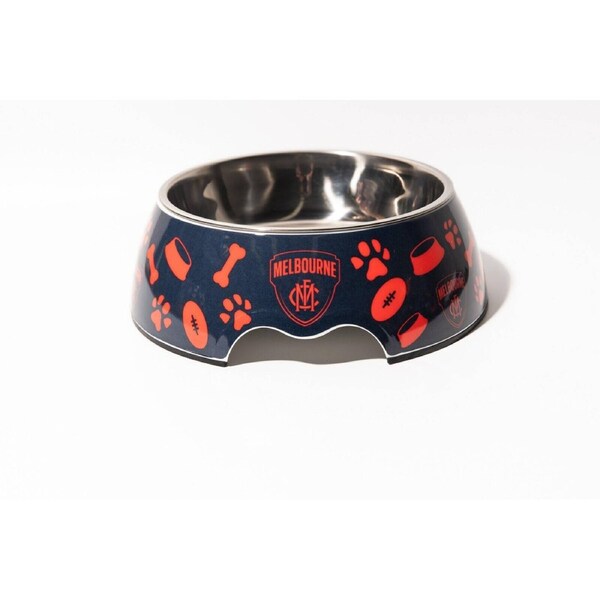 AFL Pet Bowl - Melbourne Demons - Food Water - Dog Cat