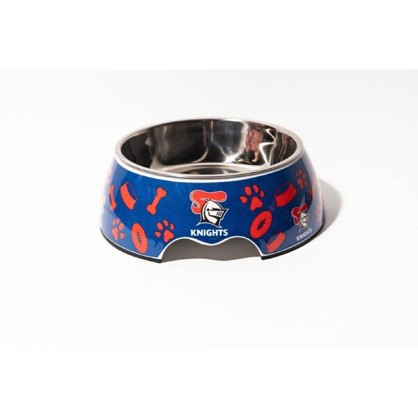 NRL Pet Bowl - Newcastle Knights - Food Water - Dog Cat