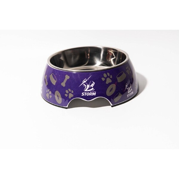NRL Pet Bowl - Melbourne Storm - Food Water - Dog Cat