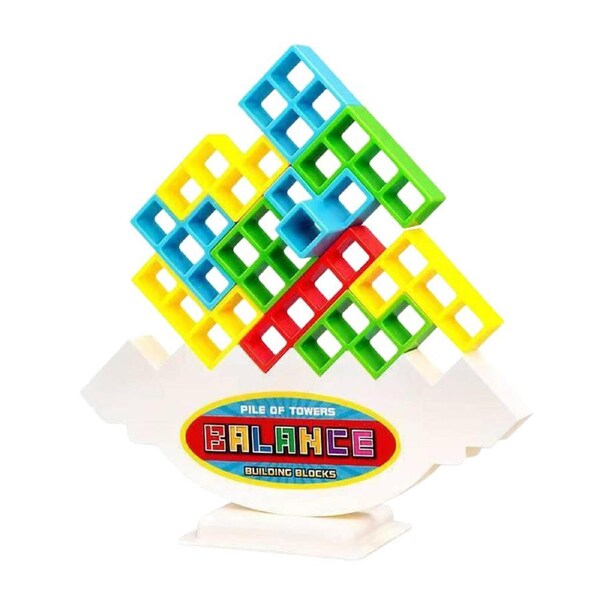 48x Tetra Tower Balance Stacking Blocks Game Team Toys Xmas Gifts Kids Adults