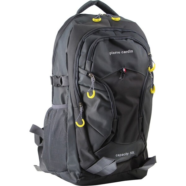 Pierre Cardin Backpack Shoulder Bag RFID Pocket Travel Outdoor Rucksack - Grey