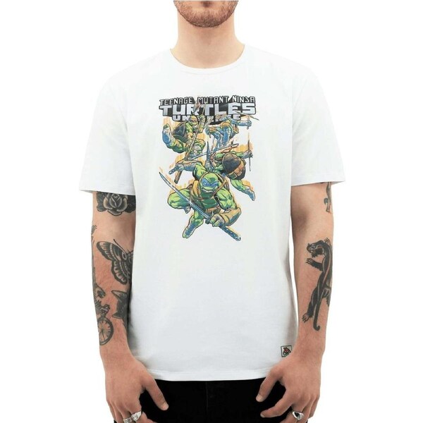 Teenage Mutant Ninja Turtles Mens T Shirt Tee Top Booyakasha - White M