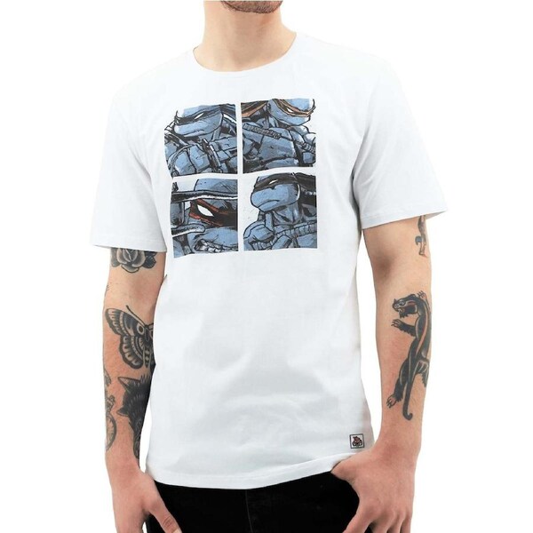 Teenage Mutant Ninja Turtles Mens T Shirt Tee Top Cowbunga - White 2XL