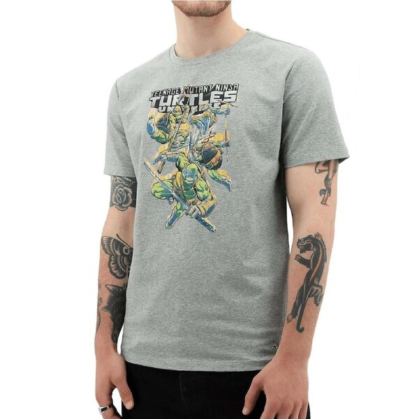 Teenage Mutant Ninja Turtles Mens T Shirt Tee Top Booyakasha - Grey S