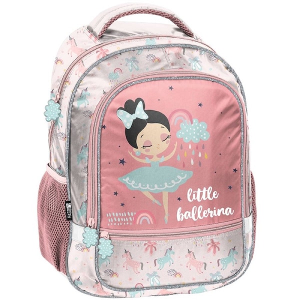 Girls Pink Ballerina Unicorn Backpack - 40 x 30 x 15 cm - Polyester