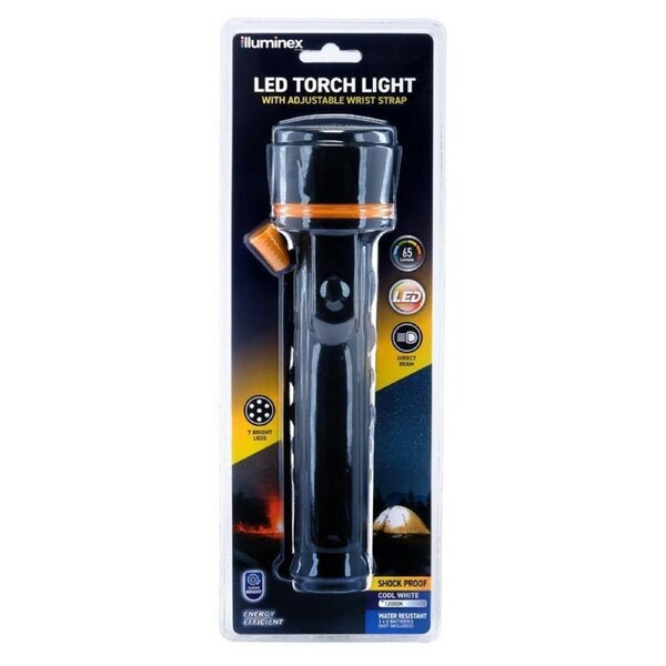 Illuminex Battery Operated Torch 7 LED 24.5cm x 6.5cm x 6.5cm