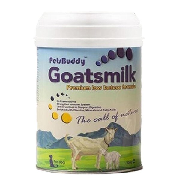 PetsBuddy Goatmilk Premium Low Lactose Formula For Pet Dog/Puppy Food Supplement