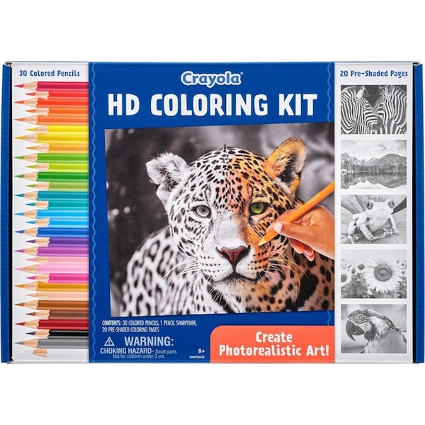 Crayola HD Coloring Kids/Childrens Pencils/Colouring Paper Art/Craft Kit 8y+