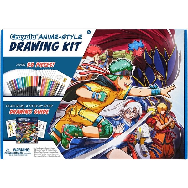 Crayola Learn to Draw Anime Kids/Childrens Pencil/Marker/Paper Art/Craft Kit 8y+