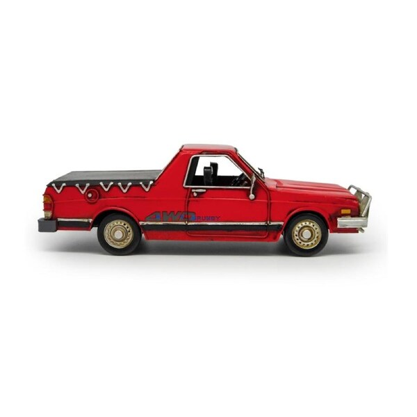 Boyle 1986 Subaru Brumby Ute Metal Ornament Home Vehicle/Car Decor Red 33cm