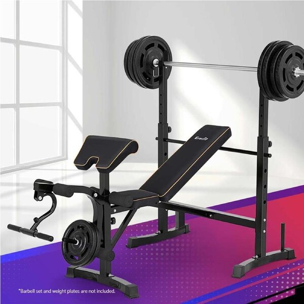 10 in 1 Weight Bench Everfit Bench Press Home Gym Station 330kg Capacity