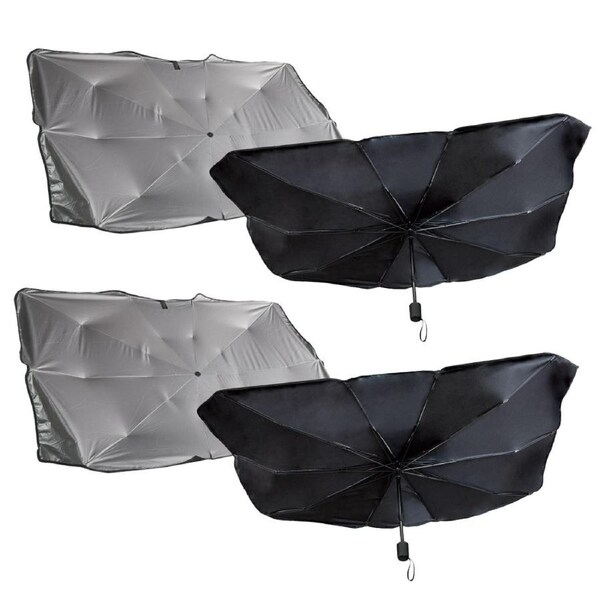 BRELLASHADE 2 Pack Pop Up Car Windshield Umbrella, Reflects UV Rays