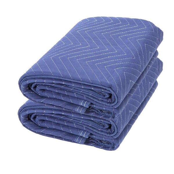 riin 2x Removal Blanket 1.8 x 3.4m Heavy Duty Protective Removalist Padded Sheet for Moving House Wrapping Packing Protecting Furniture in Transit 650GSM