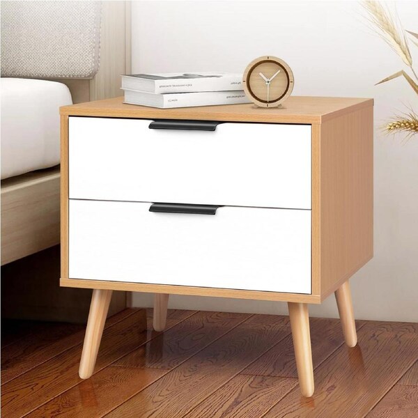 ALFORDSON Bedside Table Nightstand Side Cabinet White Wood