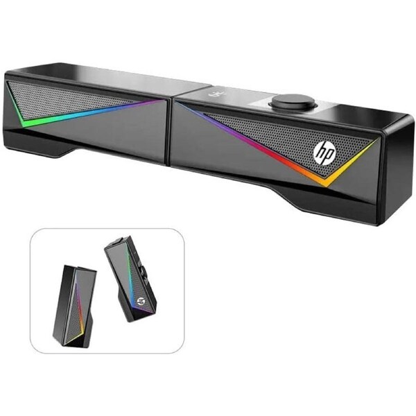 HP DHE-6005 Desktop RGB Multimedia Soundbar Stereo Surround Gaming Speaker