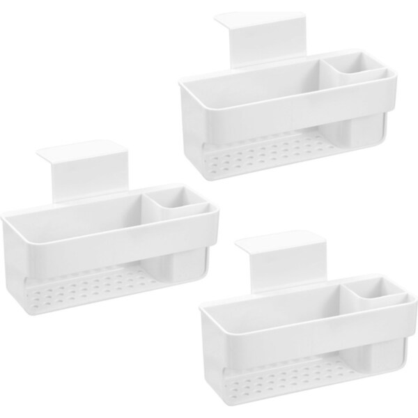 3x Boxsweden 16cm Brite Hanging In-Sink Station Kitchen Dishwashing Organiser WH