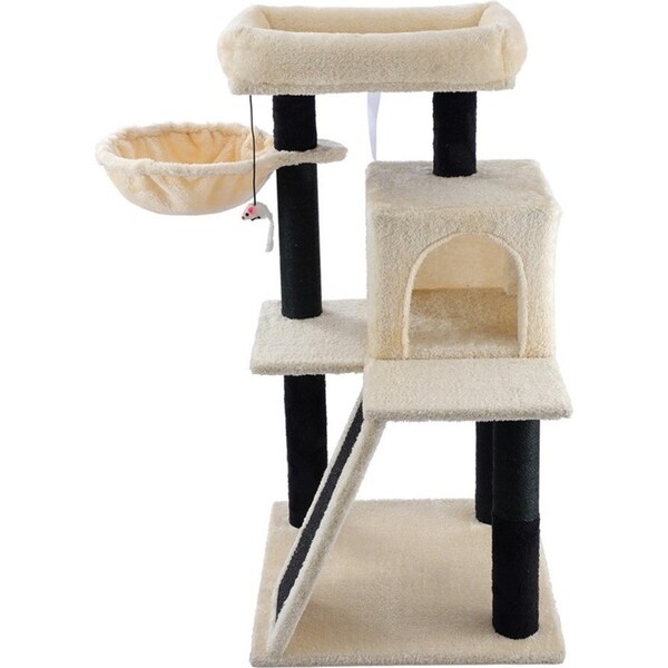 Paws & Claws 98cm Catsby Clifton Condo Cat/Kitten Tree Indoor Play House Cream