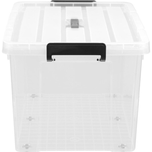 Boxsweden Dura 59cm/65L Carry Box w/ Wheels/Lid Storage Home Organiser White