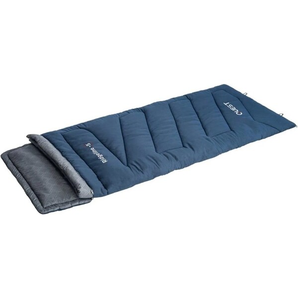 Quest Ridgeline 220cm -5C Sleeping Bag w/ Carry Bag Outdoor Camping/Hiking Blue