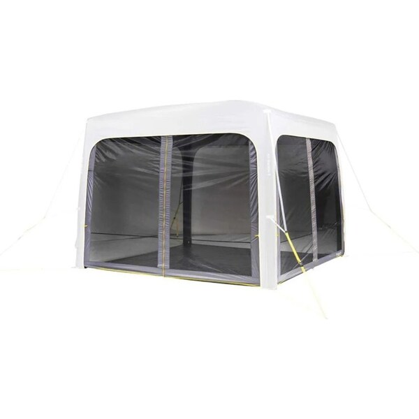 Quest 2-Mesh Wall Air Gazebo Kit w/ Carry Bag Outdoor Sun Shade White/Black