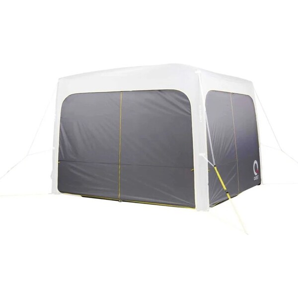 Quest 2-Solid Wall UPF50+ Gazebo Kit w/ Carry Bag Outdoor Sun Shade White/Grey