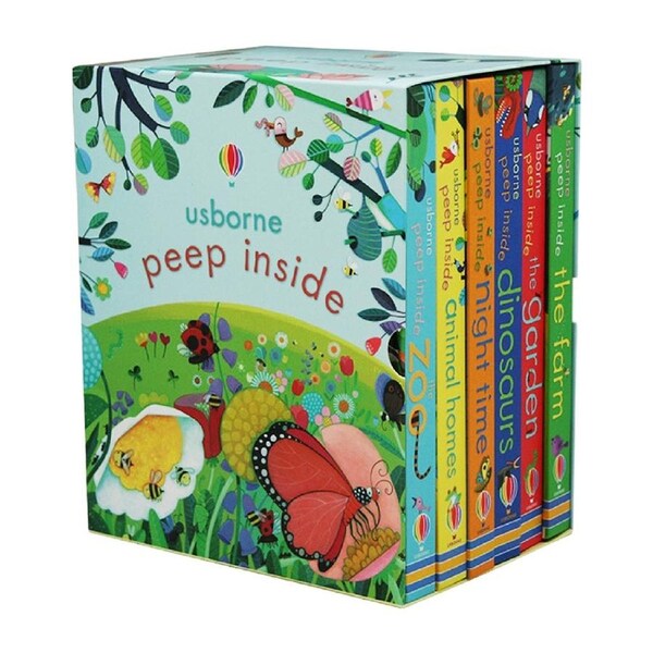 6pc Usborne Peep Inside Animals/Insects Kids Reading Picture Book Gift Set 3y+