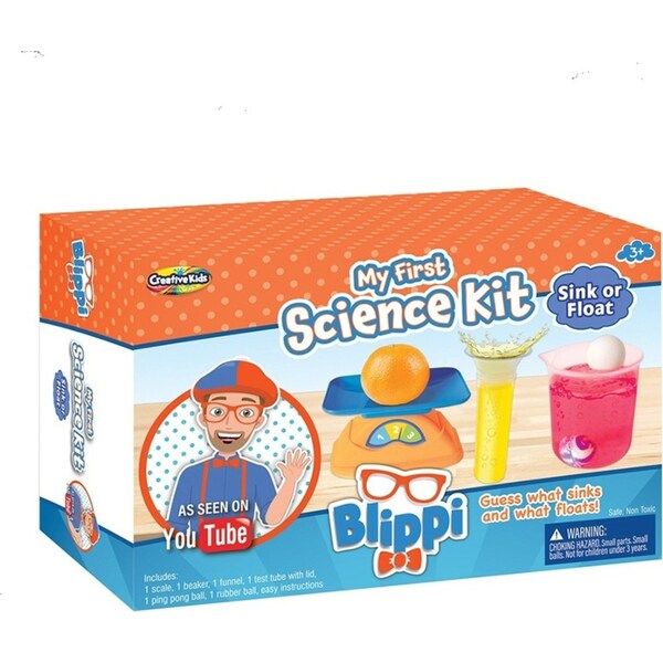 6pc Be Amazing Toys Blippi My First Science Sink/Float Ball/Tube Toy Kit Kids 3+